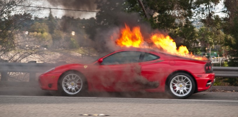 Прокатился с ветерком – сгорела Ferrari
