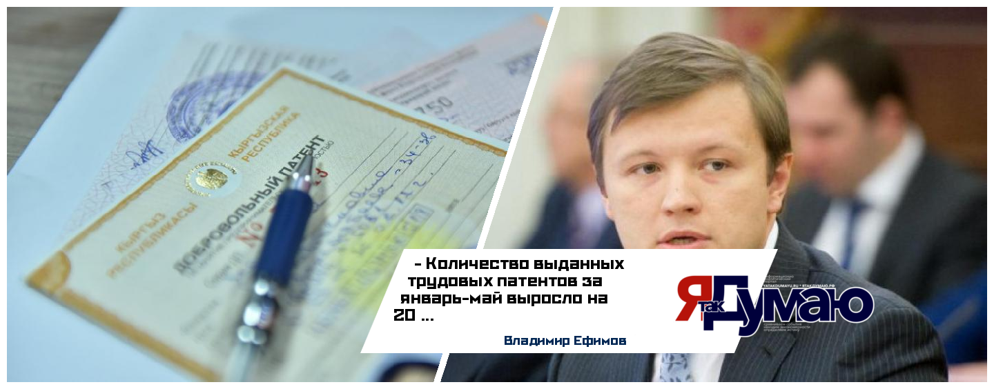 Владимир Ефимов сообщил об увеличении числа выданных в Москве трудовых патентов