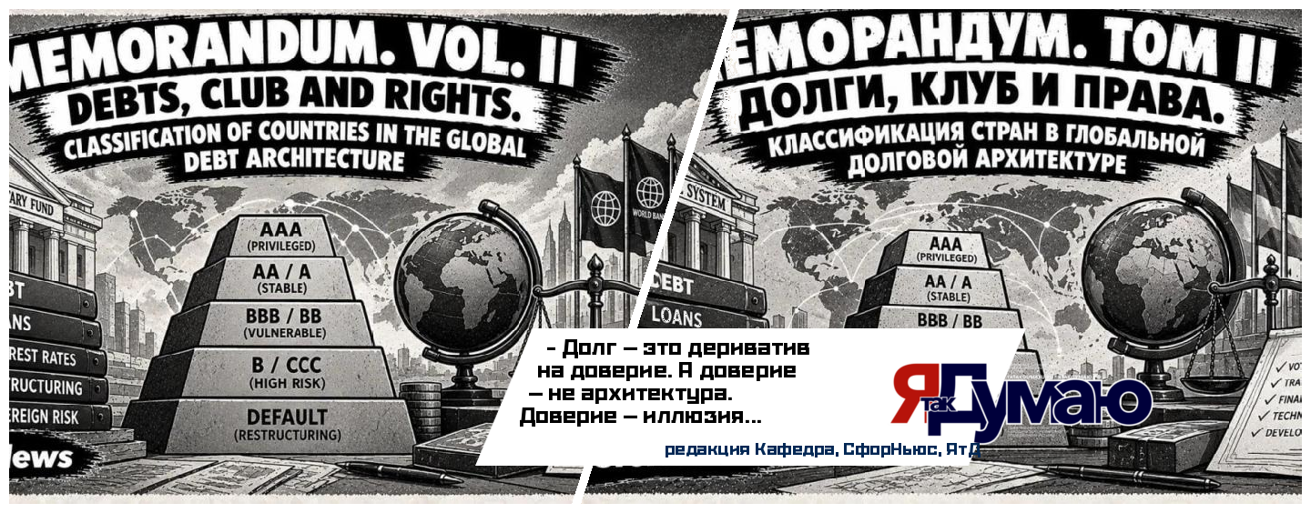 МЕМОРАНДУМ. ТОМ II ДОЛГИ, КЛУБ И ПРАВА. КЛАССИФИКАЦИЯ СТРАН В ГЛОБАЛЬНОЙ ДОЛГОВОЙ АРХИТЕКТУРЕ